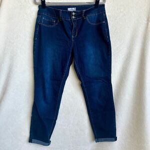 Royalty For Me Dark Blue Cropped Cuffed Skinny Jeans Size 12